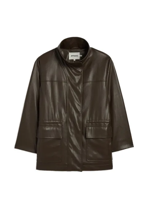 Apparis Edie coat Brown EDIESANSLEATHERPARKA