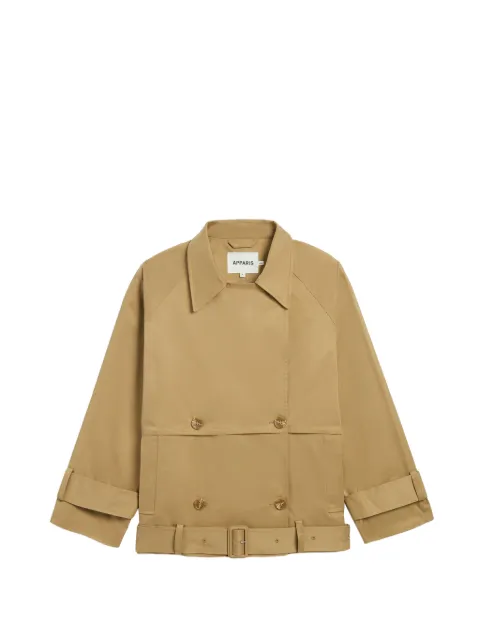 Apparis Gaia belted jacket Neutrals GAIASHORTTRENCHCOAT