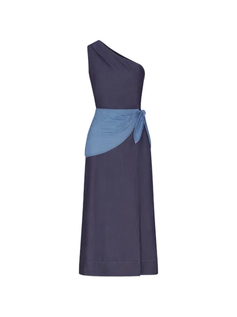 Simon Miller Belem chambray one-shoulder midi dress Blue W46553260