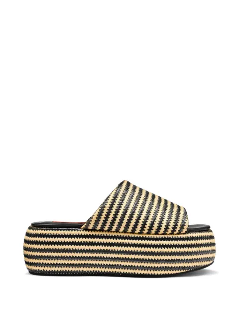 Simon Miller round-toe striped sandals Black F2859262
