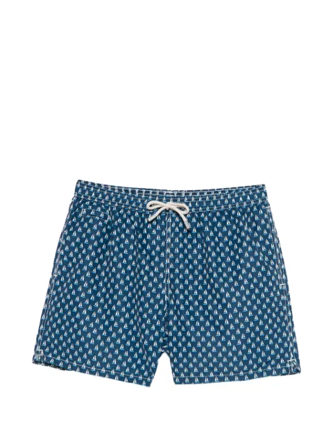 MC2 Saint Barth sailboat-print swim shorts Blue LIG0003