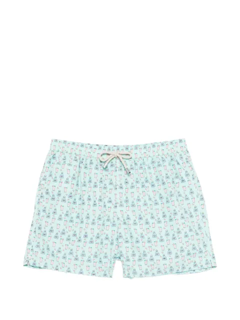 MC2 Saint Barth cocktail print swim shorts Blue LIG0003