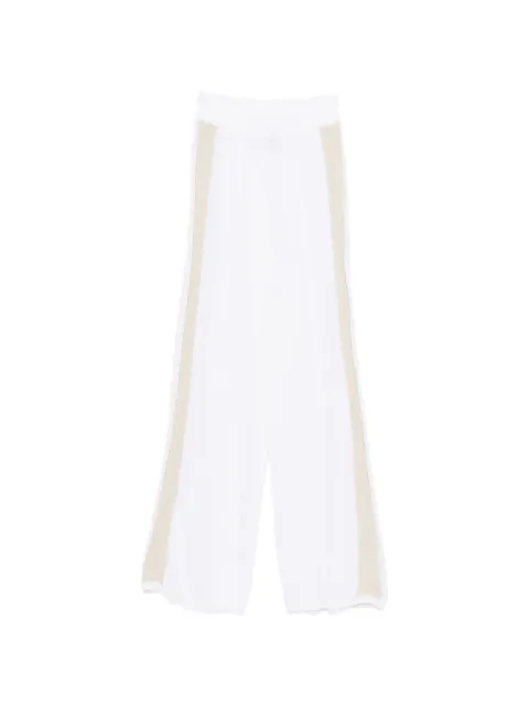 Lorena Antoniazzi side-stripe trousers White P26124PM15C3049P261242150