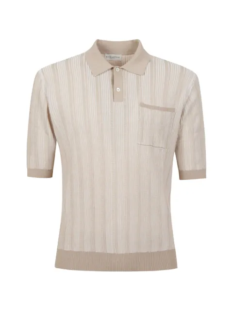 Ballantyne pocket ribbed polo shirt Neutrals B2W25614C14