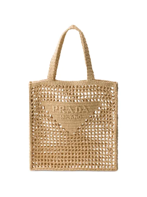 Prada crochet tote bag Neutrals 1BG393VOUO2C2T