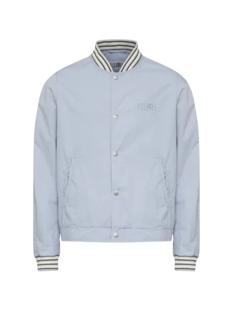 MM6 Maison Margiela washed cotton varsity jacket Blue SH2AM0062M35741