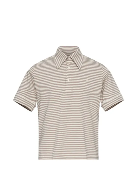 MM6 Maison Margiela striped button polo shirt Neutrals SH2GL0011M20221