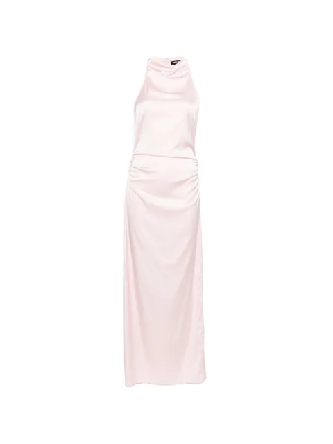 ROTATE BIRGER CHRISTENSEN halterneck ruched maxi dress Pink 116208345