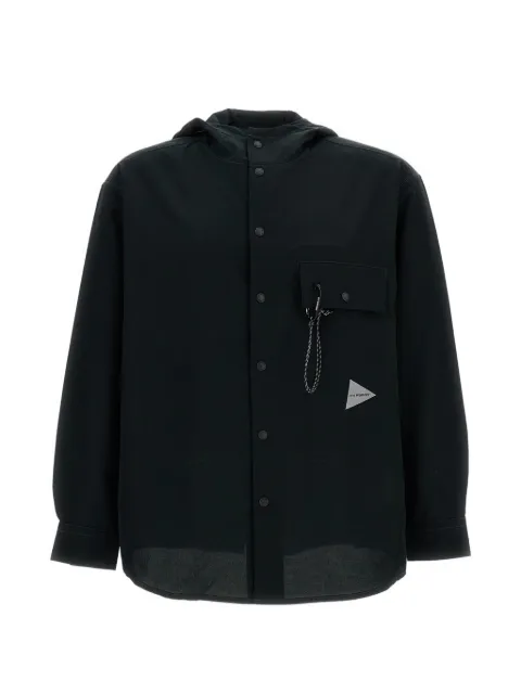 and Wander chest-pocket hooded jacket Black 5746143023010
