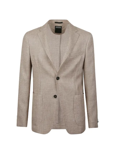 Zegna check wool jacket Neutrals 342021A31D7SG0