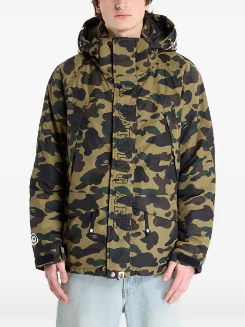A BATHING APE® 1 St Camo shark-detail jacket Green 001HJL801002MGRN