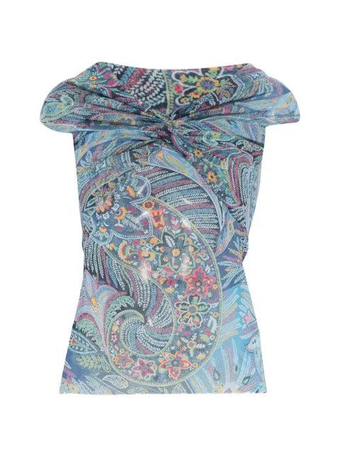 ETRO patterned top Blue WRJA019399IAS72