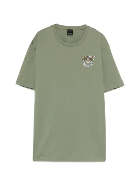 PINKO embroidered T-shirt Green 105526A33F