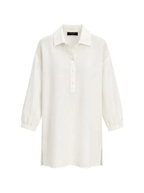 Gran Sasso Bianca button-placket long-line shirt White 6128650000001