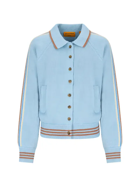 Guest In Residence striped button cardigan Blue W40830JMCLRSKY