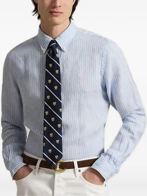 Polo Ralph Lauren vertical-stripe long-sleeve shirt Blue 710B15594005