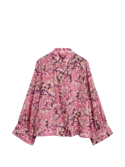 MOMONÌ Franklin printed habutai shirt Pink 261MMOSH04026102MO