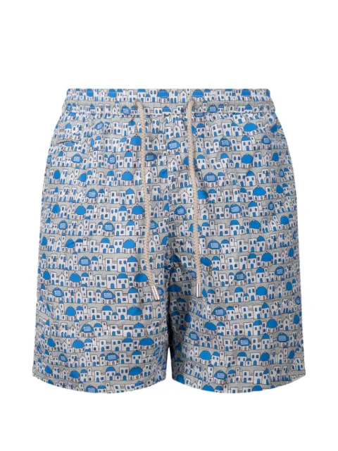 MC2 Saint Barth graphic-print drawstring swim shorts Grey LIG000301574L