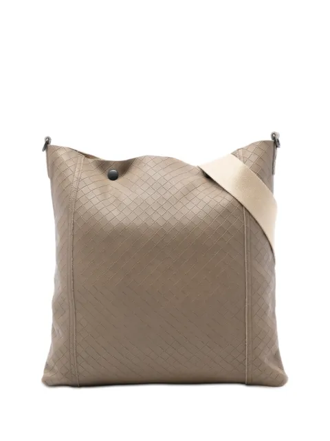 Bottega Veneta Pre-Owned 2012-2026 Leather Intrecciomirage crossbody bag Brown LJI3EG7K718ZBZSC