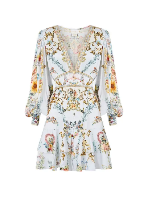 Camilla long-sleeve mini dress Blue 40457
