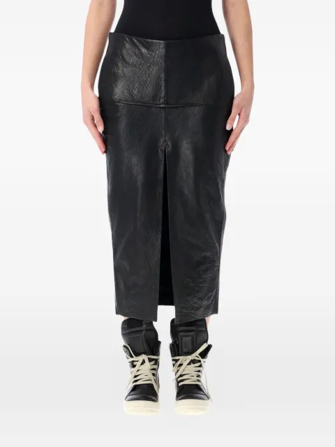 Rick Owens Sliced midi skirt Black RP01F6385LBE