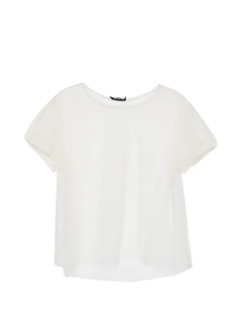 SUSANNE BOMMER sheer short-sleeve T-shirt Neutrals 23575931
