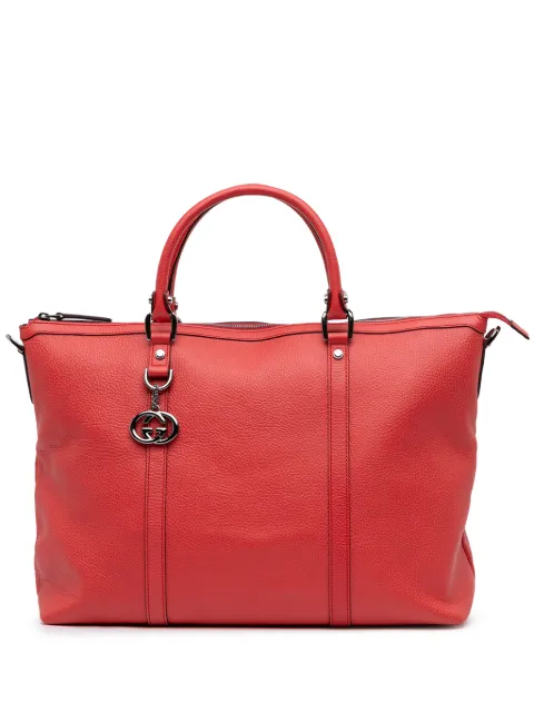 Gucci Pre-Owned 2016-2025 Leather GG Charm satchel Red 6IZUNL40J1WQC3XH