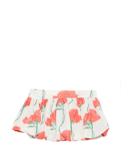 Kenzo Rose Balloon mini skirt White FG52JU3289R2