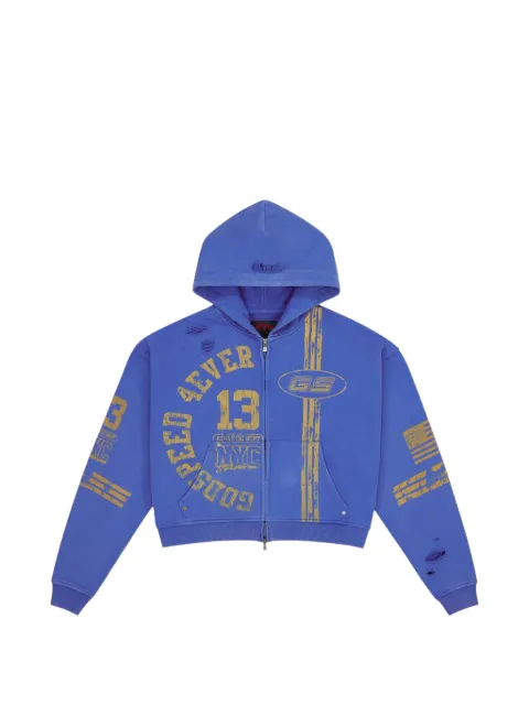 GODSPEED zip roadster hoodie Blue GS072