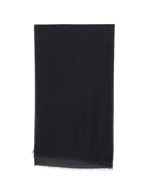 Emporio Armani monogram fringed scarf Blue EM005811AF25498UB118