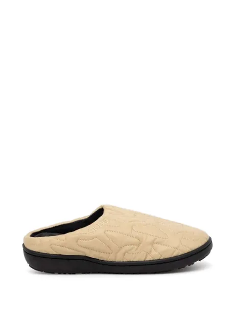 SUBU Outline quilted logo-detail slippers Neutrals SB12