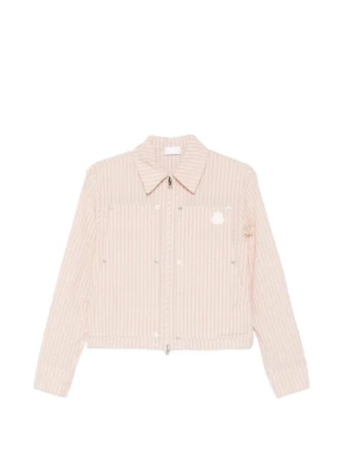 Moncler gingham patch jacket Neutrals L10932F00008599DI