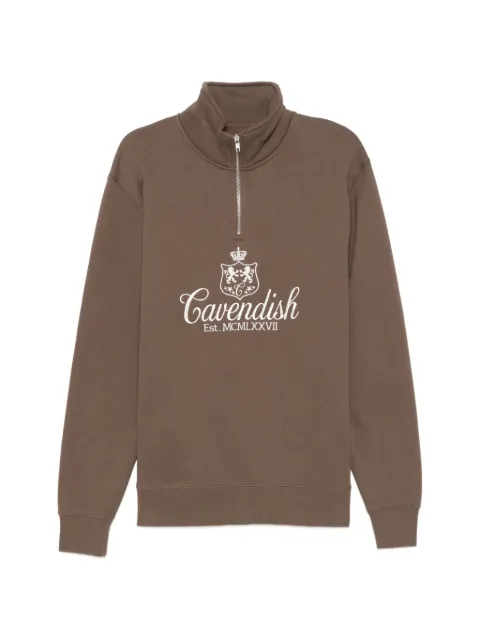 Cavendish logo-embroidered sweatshirt Brown CAVEN254UDRG4