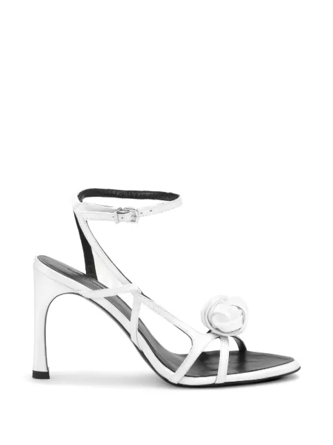 ROTATE BIRGER CHRISTENSEN Knot satin sandals White 116071400