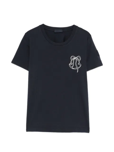 Moncler embroidery T-shirt Blue L10938C0001689B8U