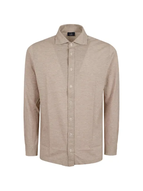 Barba buttoned cotton shirt Neutrals 700091302