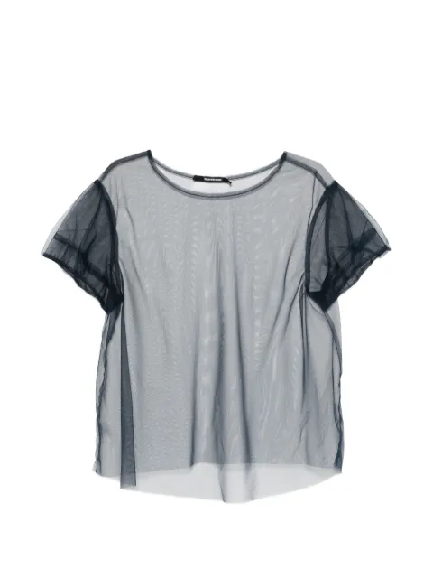 SUSANNE BOMMER sheer short-sleeve T-shirt Blue 23575931