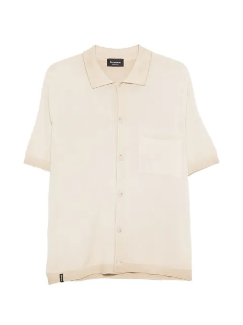 AROVESCIO pocket short-sleeve shirt Neutrals M200802