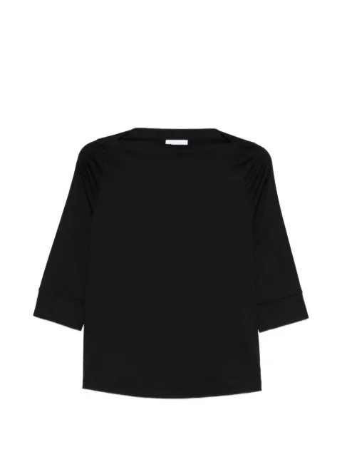 AROVESCIO boat-neck T-shirt Black W290722