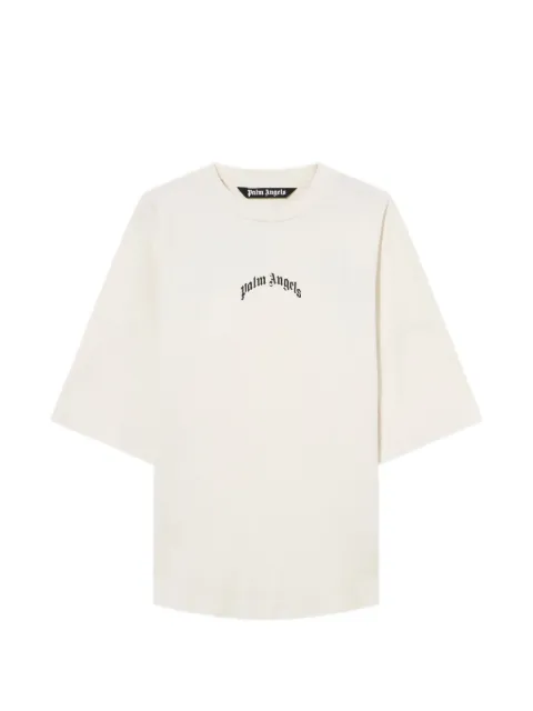 Palm Angels classic logo over T-shirt Neutrals PMAA10BS26JER0070310