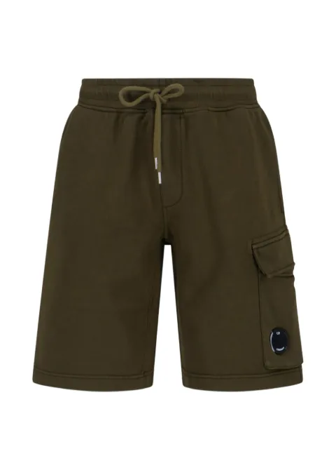 C.P. Company logo-patch pocket shorts Green RSCMSB741A110044G683