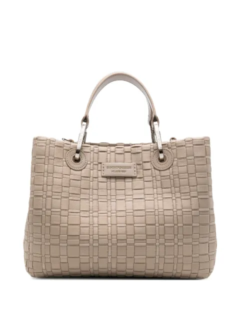 Emporio Armani woven top handle tote bag Neutrals EW000361AF23436U6076