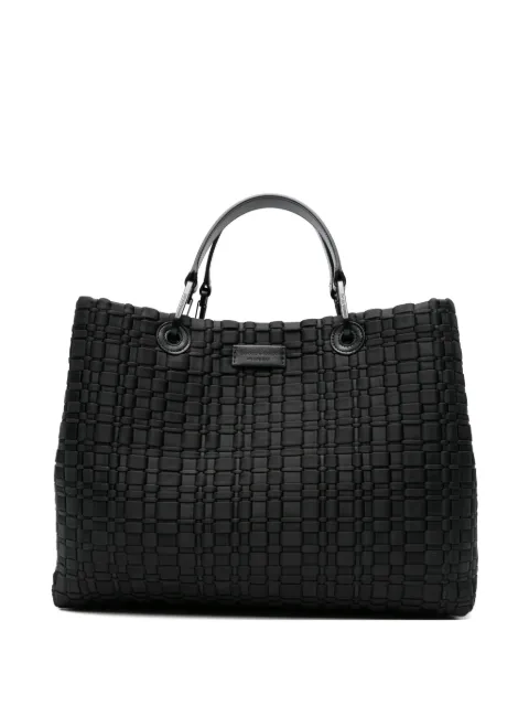 Emporio Armani woven top-handle tote bag Black EW000360AF23436UC001