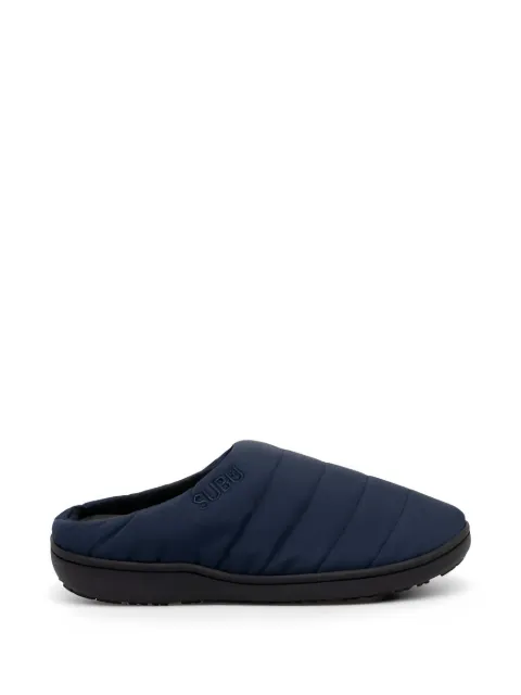 SUBU Nannen F-Line quilted logo-detail slippers Blue SN02
