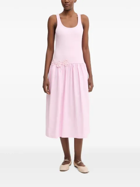 Stine Goya floral-appliqué midi dress Pink SGSS26D2202385