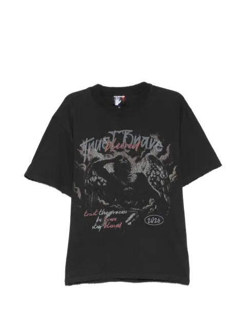 WARMAN graphic print T-shirt Grey WM5077