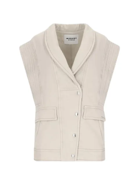 ISABEL MARANT Naelle quilted gilet Neutrals 24AVE0345FAB1M02E
