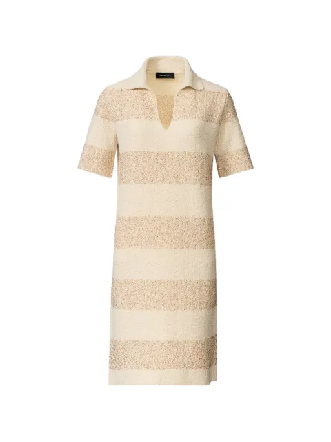 Fabiana Filippi striped collared dress Neutrals ABD276F598M1010000