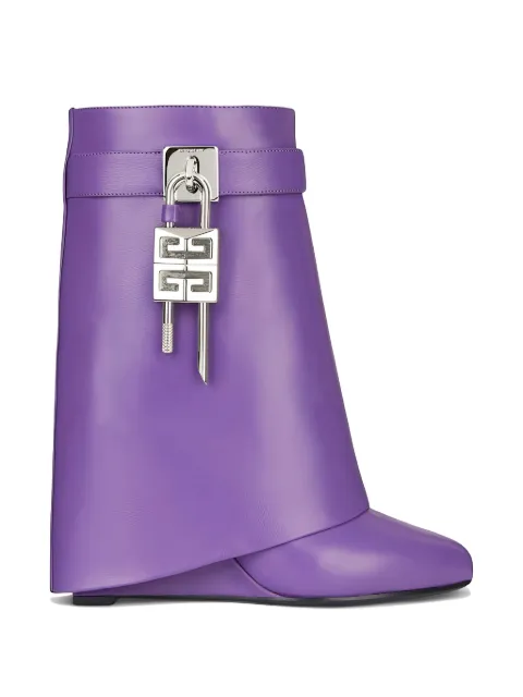 Givenchy Shark Lock ankle boots Purple BE603KE1KP