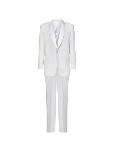 Givenchy shawl-lapel single-breasted silk blazer White BM30FG10Q0